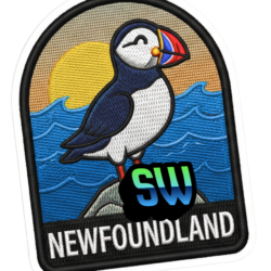 75 - Newfoundland Puffin Sticker - Embroidered Look